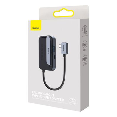 Baseus PadJoy Multifunktionaler 6-in-1 USB-C Hub für Tablet/Smartphone - Dunkelg
