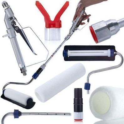 Rosfix Set Farbroller für Farbspritzgerät – 25x85 cm | mit Pistole & Lanze