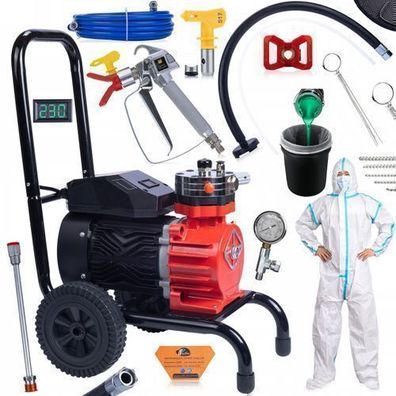 Rosfix Farbspritzgerät Red Strong Storm 1100 – 3500W 22MPa 18L/min Set