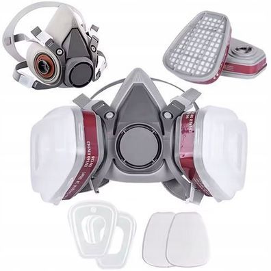 Rosfix Atemschutz Halbmaske 6200 Set – 7in1 Lackieren | Filterkompatibel