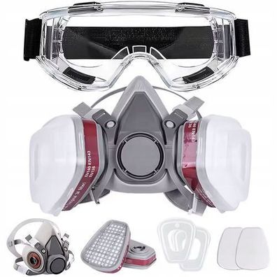 Rosfix Atemschutzmaske 6200 Set – mit Schutzbrille & 8-teiligem Filterkit