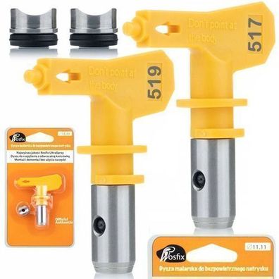 Rosfix Set Farbdüse Ultra Spray 517 & 519 – 25 cm Strahlbreite | 0,017"