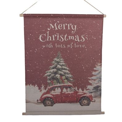 Clayre & Eef Wandteppich 76x3x97 cm Rot Textil (Gr. 76x3x97 cm)