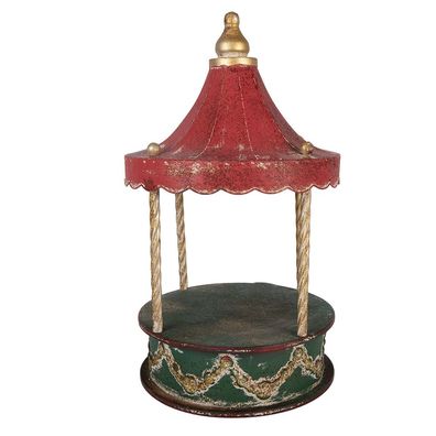 Clayre & Eef Weihnachtsdekorationsfigur Ø 27x48 cm Rot Metall (Gr. Ø 27x48 cm)
