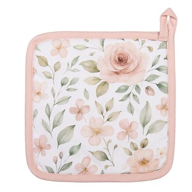 Clayre & Eef Topflappen 20x20 cm Beige Baumwolle (Gr. 20x20 cm)