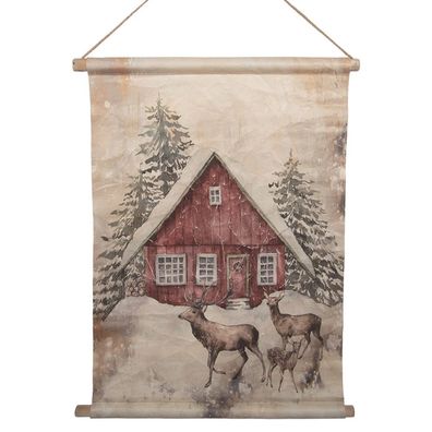 Clayre & Eef Wandteppich 55x3x75 cm Beige Textil (Gr. 55x3x75 cm)