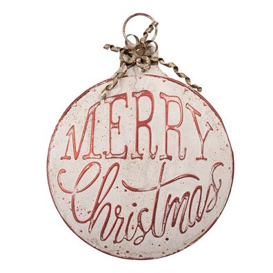Clayre & Eef Textschild 40x4x53 cm Beige Metall (Gr. 40x4x53 cm)