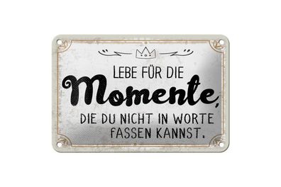Blechschild Momente die du nicht in Worte fassen kann,4 verschied Größen, Spruch Deko