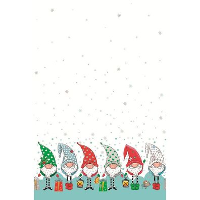 Funny Gnomes Papiertischdecke 120x180 cm