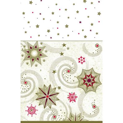 Gold Stars and Twirls Papiertischdecke 120x180 cm