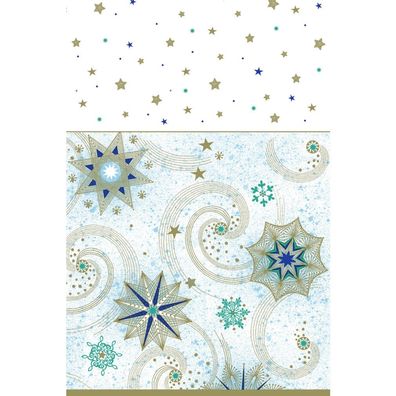Unbekannt Weihnachts-Papiertischdecke STERNE Heiligabend 120x180cm