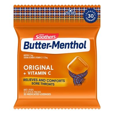 Nestle Soothers Butter-Menthol Halspastillen 3x40 g