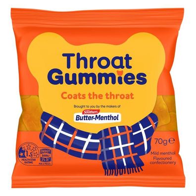 Nestle Soothers Butter-Menthol Throat Gummies 70 g