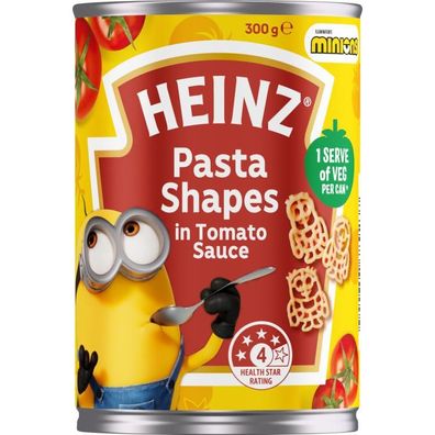 Heinz Pasta Shapes in Tomato Sauce Minions 300 g