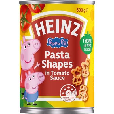 Heinz Pasta Shapes in Tomato Sauce Peppa Pig 300 g