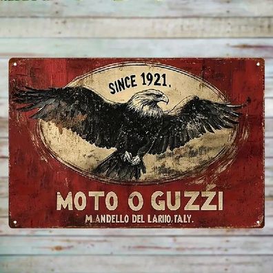 Blechschild Moto Guzzi Since 1921 Metallschild TEL3544