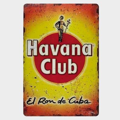 Blechschild Havana Club Werbeschild Vintage Metallschild TEL3990