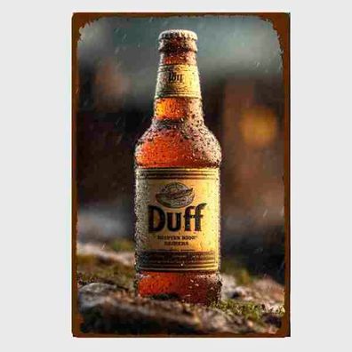Blechschild Duff Bier der Simpsons Vintage Metallschild TEL5041