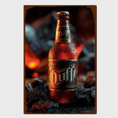 Blechschild Duff Bier Simpsons Werbeschild Vintage Metallschild TEL5042