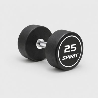 Spirit Fitness Round Rubber Kurzhantel 25 kg