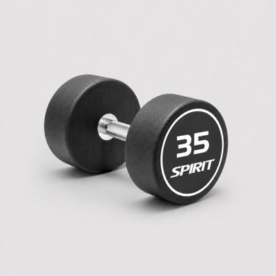 Spirit Fitness Round Rubber Kurzhantel 35 kg