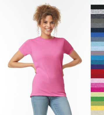 2er Pack Gildan Ladies' Softstyle Fitted Ring Spun T-Shirt 64000L