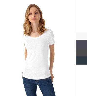 20er Pack Slub T-Shirt B&C Baumwolle organisch Fair Wear ÖkoTex bedruckbar TW047