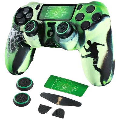 Hama Set Skin Schutz-Hülle Cover Grip Thumb-Grips Stick für Sony PS4 Controller