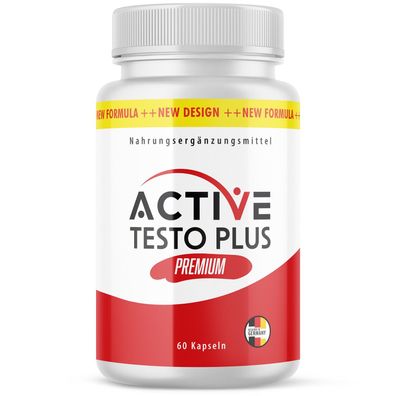 Active Testo Plus Premium Kapseln | Kraft für den aktiven Mann | 60 Kapseln