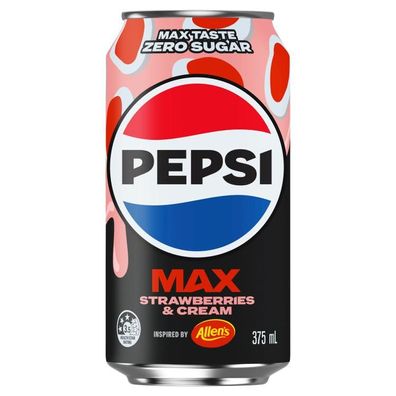 Pepsi Max Strawberries & Cream Cola - Import 375 ml