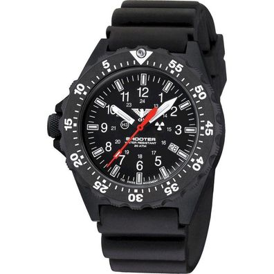 KHS - Armbanduhr - Shooter MKII mit Taucherband Schwarz - KHS. SH2OT. DB