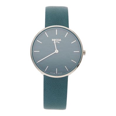 Boccia Damen Uhr 3387-02 Leder, Titan, Grün