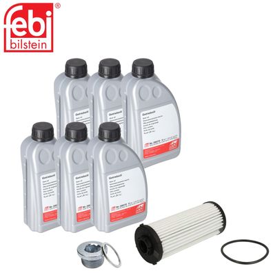6L FEBI Getriebeöl + FEBI Getriebefilter für Audi Seat Skoda VW DQ500 DQ400E 0BH