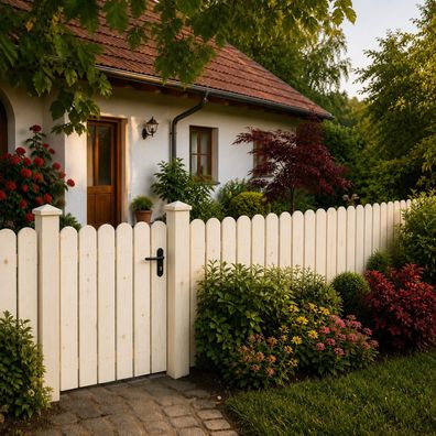 QLS 1 Stk. Zaunlatten 100 cm Holz Brett Kiefer Fichte Roh Gehobelt Gartenzaun 11473