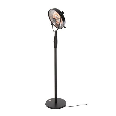 SUNRED® Heizstrahler Retro schwarz 2100 W Halogenstrahler Standgerät stehend