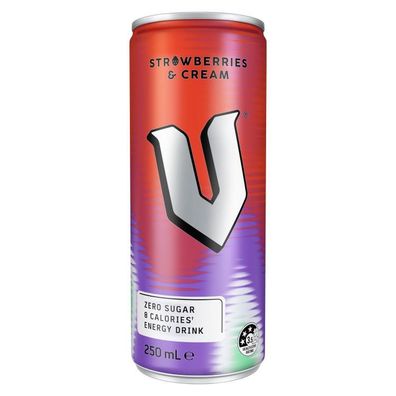 V Stawberries & Cream Energy Drink 250 ml