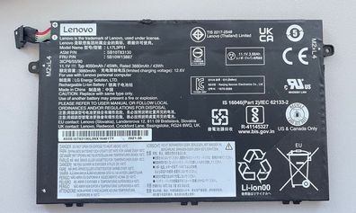 Lenovo ThinkPad E14 Gen1 Battery Akku 45Wh 4050mAh 12,6V SB10T83130 70-80