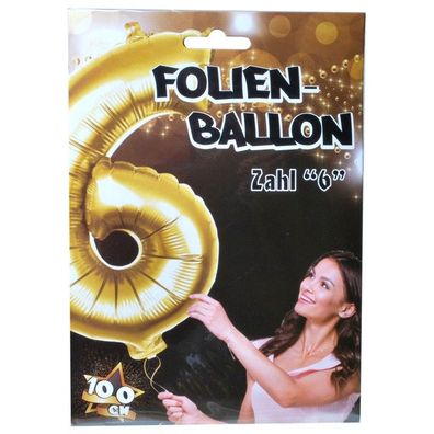 Udo Schmidt 1 Stéck Riesen-Folien-Ballon 6"", Gold 1m groß"