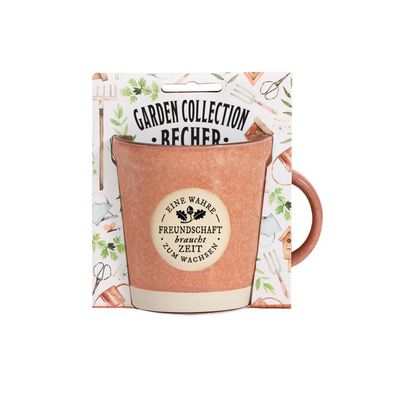 Garden Collection Becher aus Steinzeug, Rustikale Kaffeetasse Tasse -fér Freundschaft