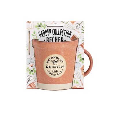 Garden Collection Becher aus Steinzeug, Rustikale Kaffeetasse Tasse -fér Kerstin