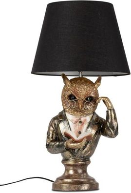 formano Tischleuchte Leselampe Eule mit Buch H:56 cm