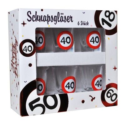 Geschenke zum 40. Geburtstag - Schnapsgläser '40'