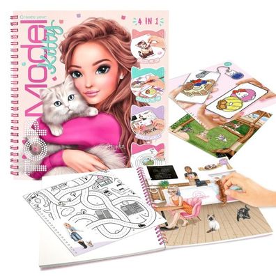 14213 TOPModel - Create Your Kitty Malbuch mit 92 vorgedruckten Seiten zum Malen