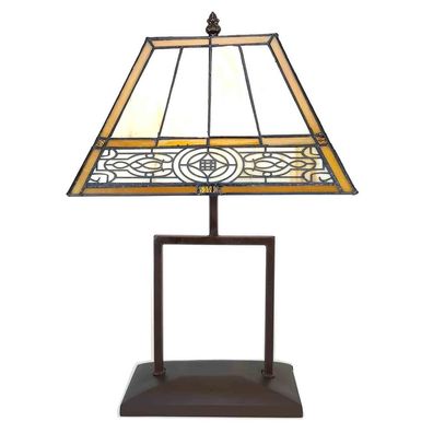 Clayre & Eef Tiffany Tischlampe 28x20x44 cm Beige Braun Polyresin