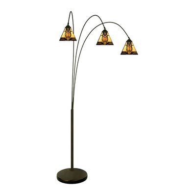 Clayre & Eef Tiffany Stehlampe 200 cm Beige Glas