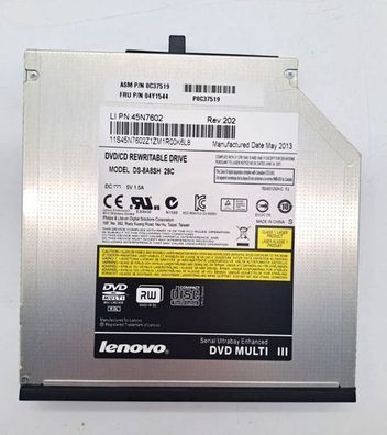 Lenovo ThinkPad T430 DVD - Laufwerk SATA DS-8A8SH 29C DVD + RW|CD-RW 45N7602