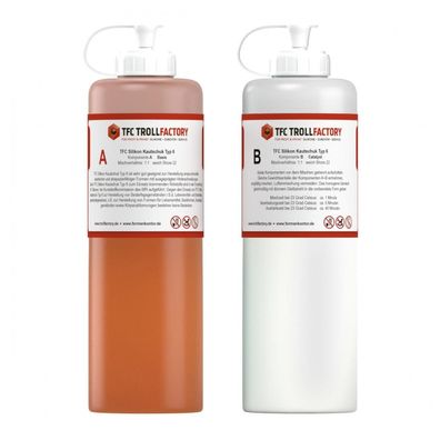 Abformsilikon Silikon Kautschuk Typ 6 Lebensmittel aprikot weich Shore 22 500g