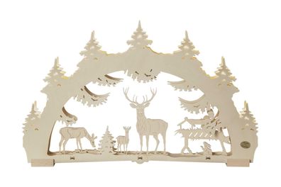 3D-Lichterbogen "Waldlichtung", 7-flammige LED-Beleuchtung und Timerfunktion NEU