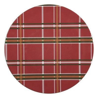 Clayre & Eef Unterteller Ø 33 cm Rot Kunststoff (Gr. Ø 33x1 cm)