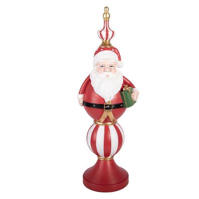 Clayre & Eef Weihnachtsdekoration mit LED-Beleuchtung Weihnachtsmann 19x16x57 cm